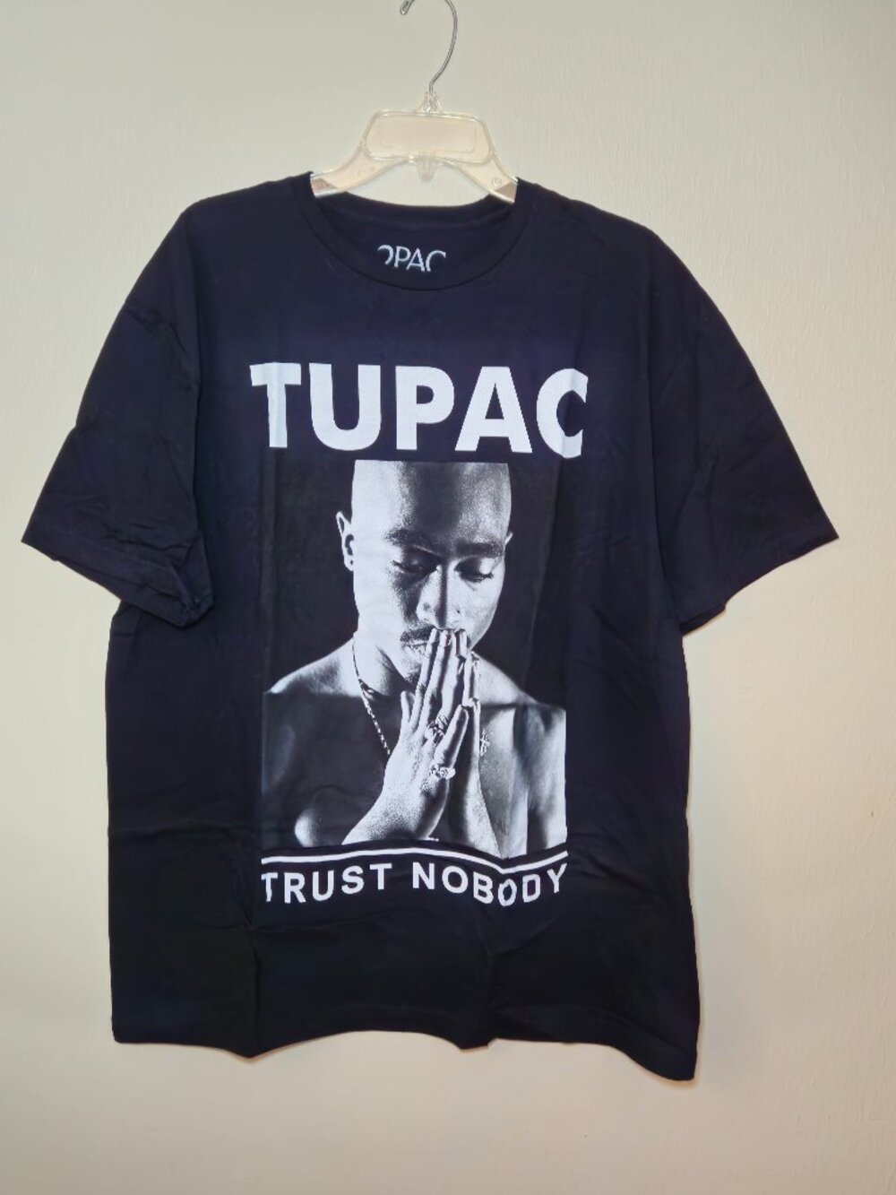 Black Tupac Graphic Short Sleeve Tee Size XL